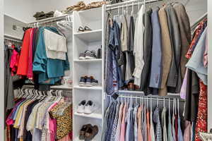 Master walk in closet,