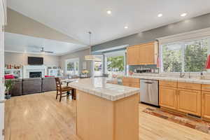 Large open kitchen.