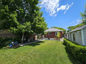 View of yard featuring a patio