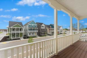 View of wooden deck