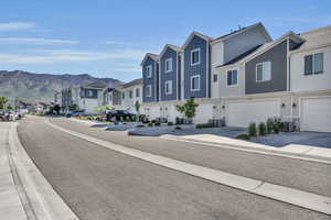 View of street with a mountain view