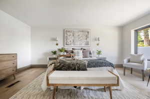 Bedroom featuring light hardwood / wood-style floors