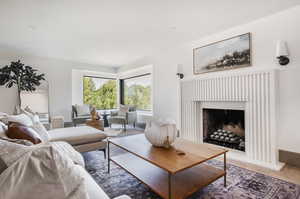 Living room featuring hardwood / wood-style floors