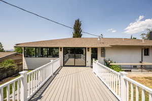 View of wooden deck