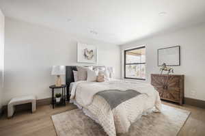 Bedroom featuring light wood-type flooring