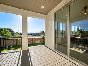 View of wooden deck