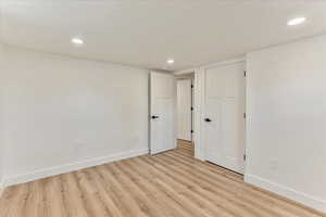 Interior space featuring light hardwood / wood-style flooring