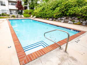 View of pool featuring a patio area