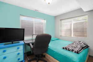 View of carpeted bedroom