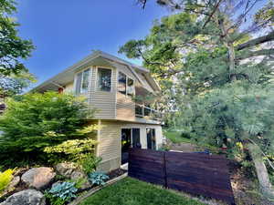 North side with walkout basement and patio with privacy fence