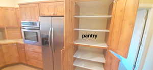 Easy reach pantry.