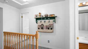 Interior space featuring sink and carpet