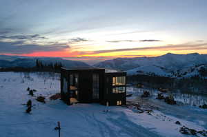 Exterior space with a mountain view