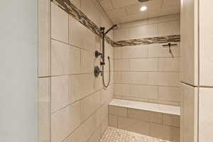 Large master bathroom shower.