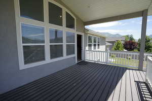 View of wooden deck