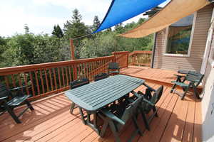 View of wooden deck