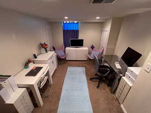 Downstairs bedroom also used as office