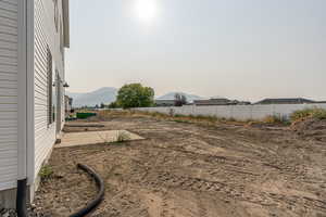 View of yard featuring a mountain view