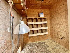 Inside Chicken Coop.