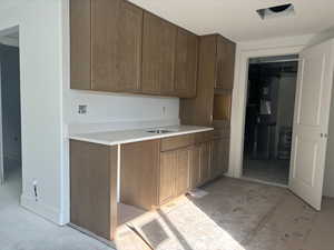 View of kitchenette in basement