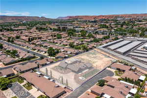 Bird's eye view featuring a mountain view