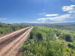 View of mountain view Road to lot