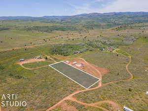 Bird's eye view featuring a rural view