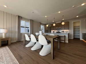 Dining and Kitching  - image is of furnished model home - actual finishes may differ - furnishings not included