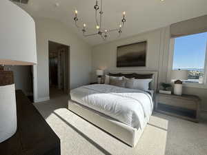 Primary bedroom  - image is of furnished model home - actual finishes may differ - furnishings not included