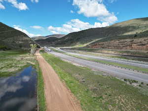 View of street featuring a mountain view