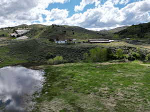 View of mountain feature with a water view