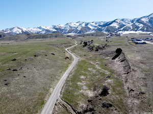 Mountain view featuring a rural view