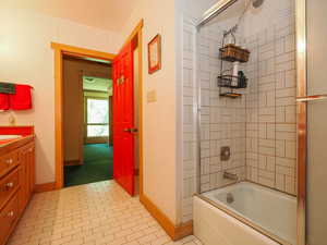 Large second floor bathroom with tub