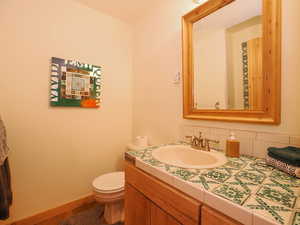 Basement primary suite bathroom