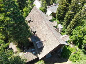 High Southeast view, all roof dormers visible