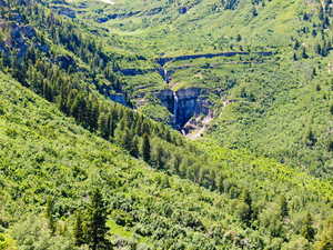 Aerial of Stewart Falls, which is visible from the Level 2 porch