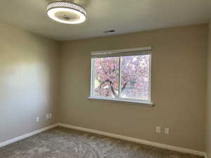 Empty room featuring carpet floors