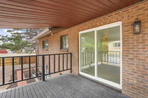 View of wooden terrace