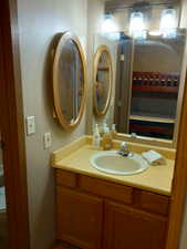 Bathroom featuring vanity