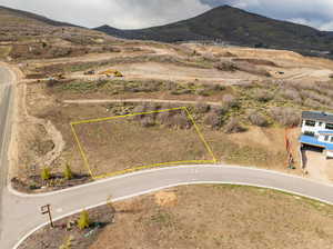 Bird's eye view featuring a mountain view