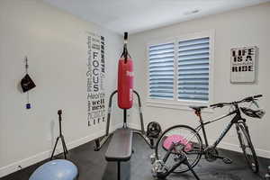 Workout area with a wealth of natural light