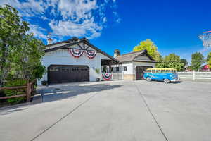 Exterior space featuring a 4 car garage