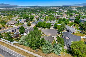 Birds eye view of the property.