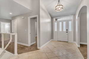 Tiled foyer with formal living/dining off the entrance.