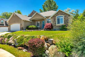 Single-story home with a 2-car garage.