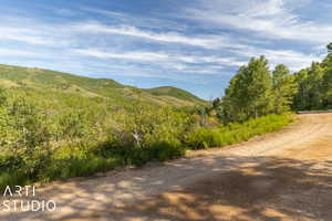 View of road with a mountain view