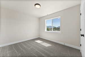 View of carpeted spare room