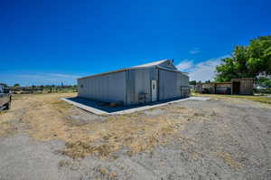 Front view of barn and approach