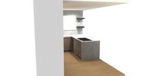 Kitchen featuring light hardwood / wood-style floors and black stovetop