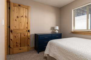 View of carpeted bedroom
